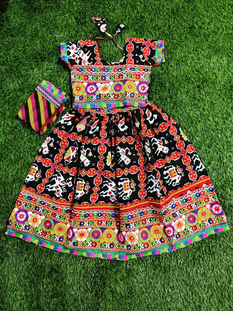 Navratri Traditional full embroidery gher Lehenga for kids Anant Tex Exports Private Limited