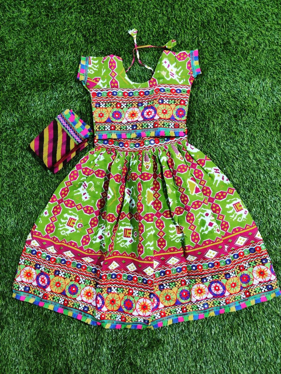 Navratri Traditional full embroidery gher Lehenga for kids Anant Tex Exports Private Limited