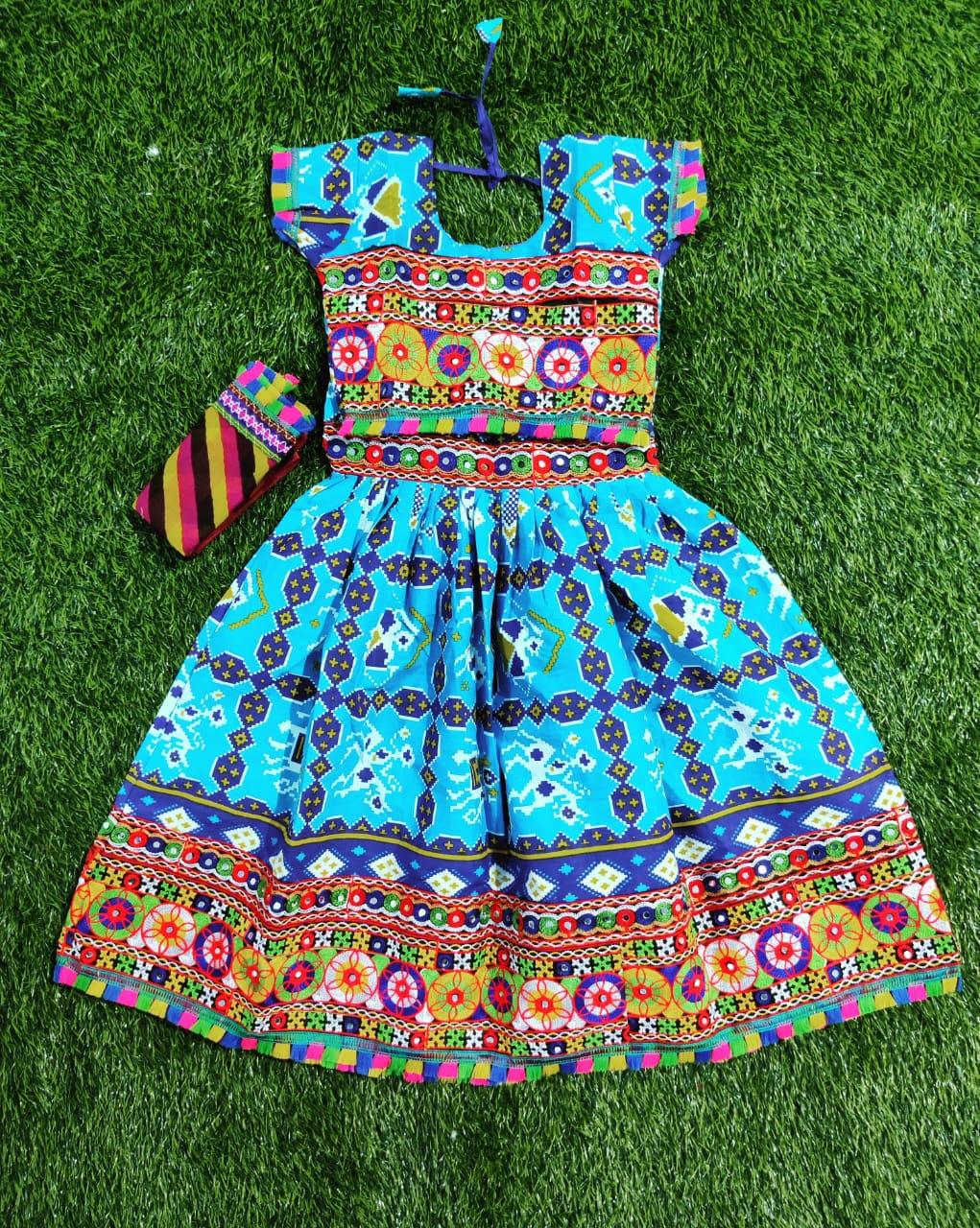 Navratri Traditional full embroidery gher Lehenga for kids Anant Tex Exports Private Limited