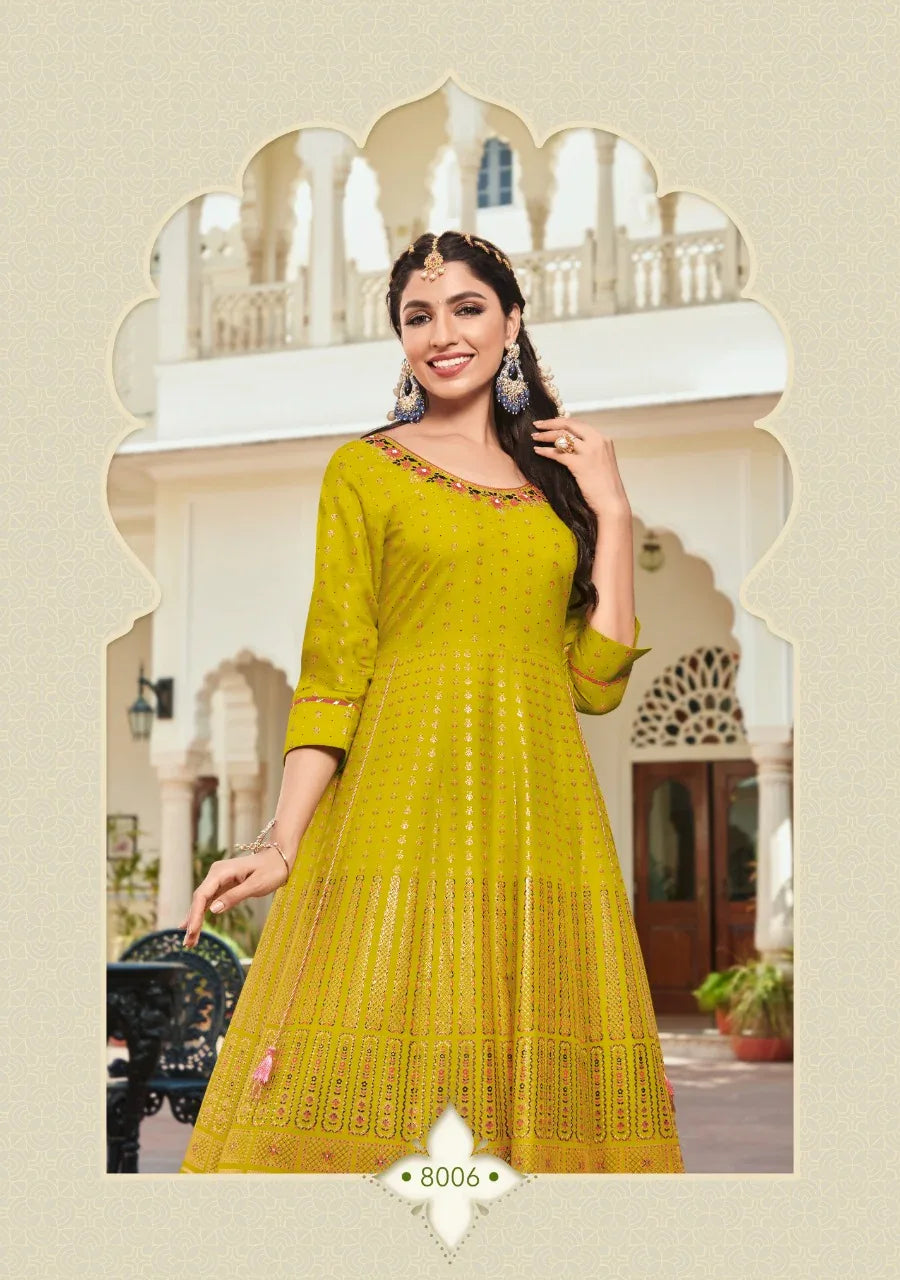 Kajal Vol.8 Designer Gown Anant Tex Exports Private Limited