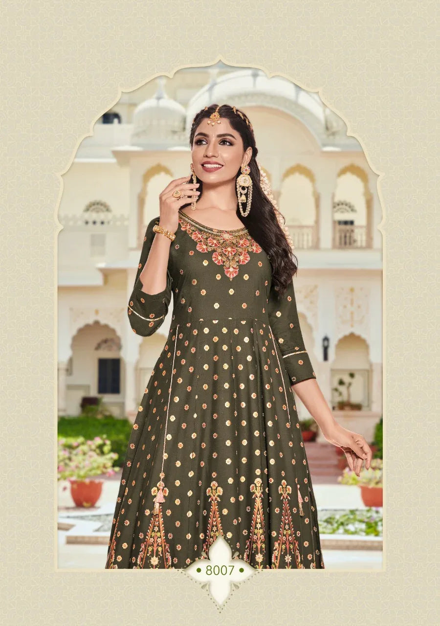 Kajal Vol.8 Designer Gown Anant Tex Exports Private Limited
