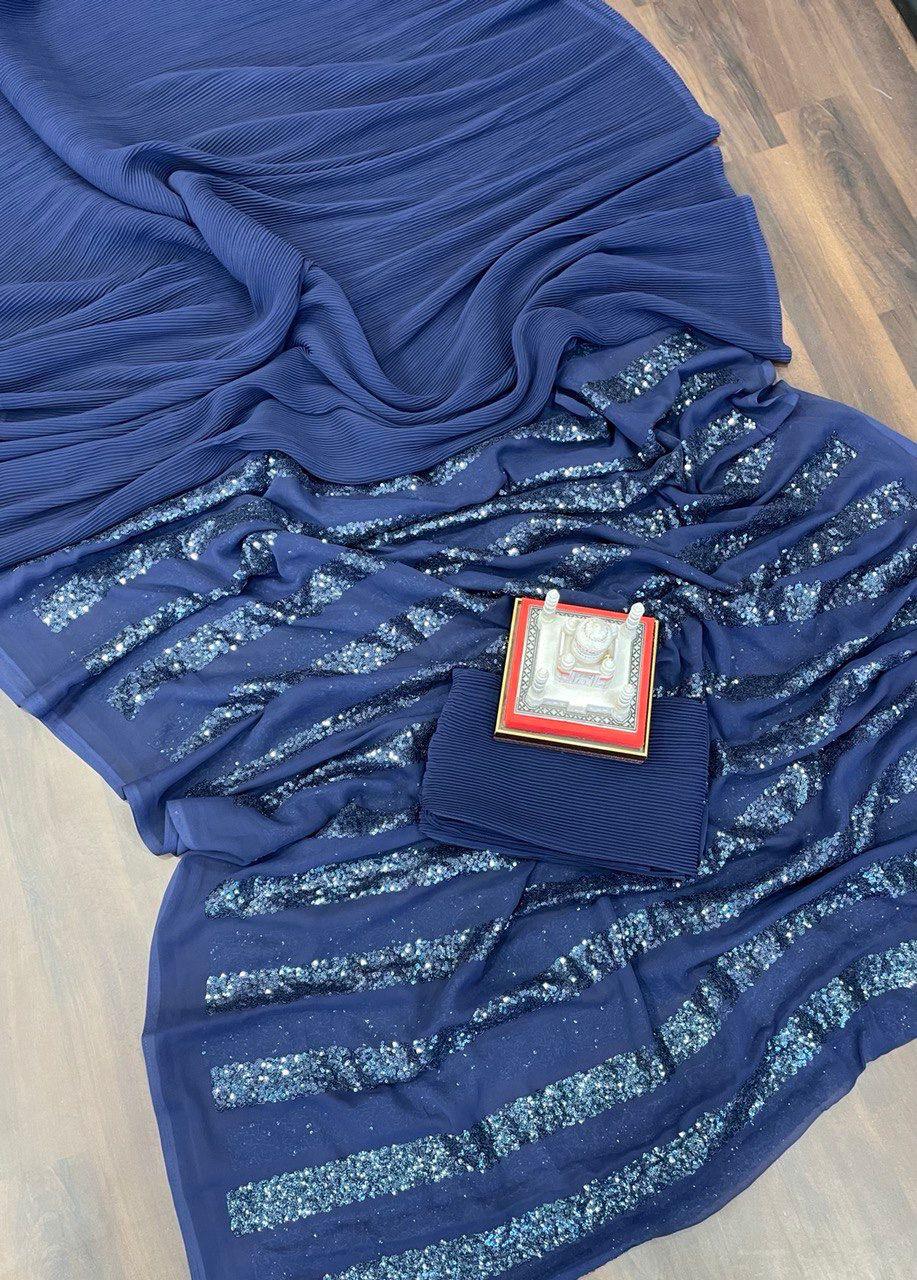 EMBROIDERED SEQUINS SAREE Anant Tex Exports Private Limited