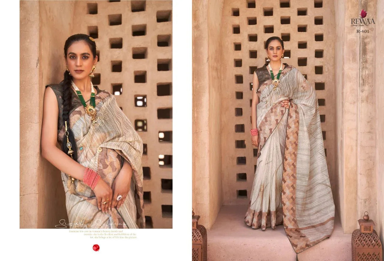 REVAA SANGINI R-398 SERIES TISSUE COTTON SAREE Anant Tex Exports Private Limited