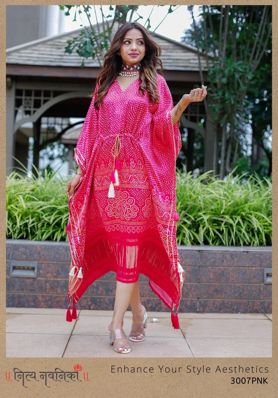 Kaftan Bandhej Digital Print Kurti Anant Tex Exports Private Limited