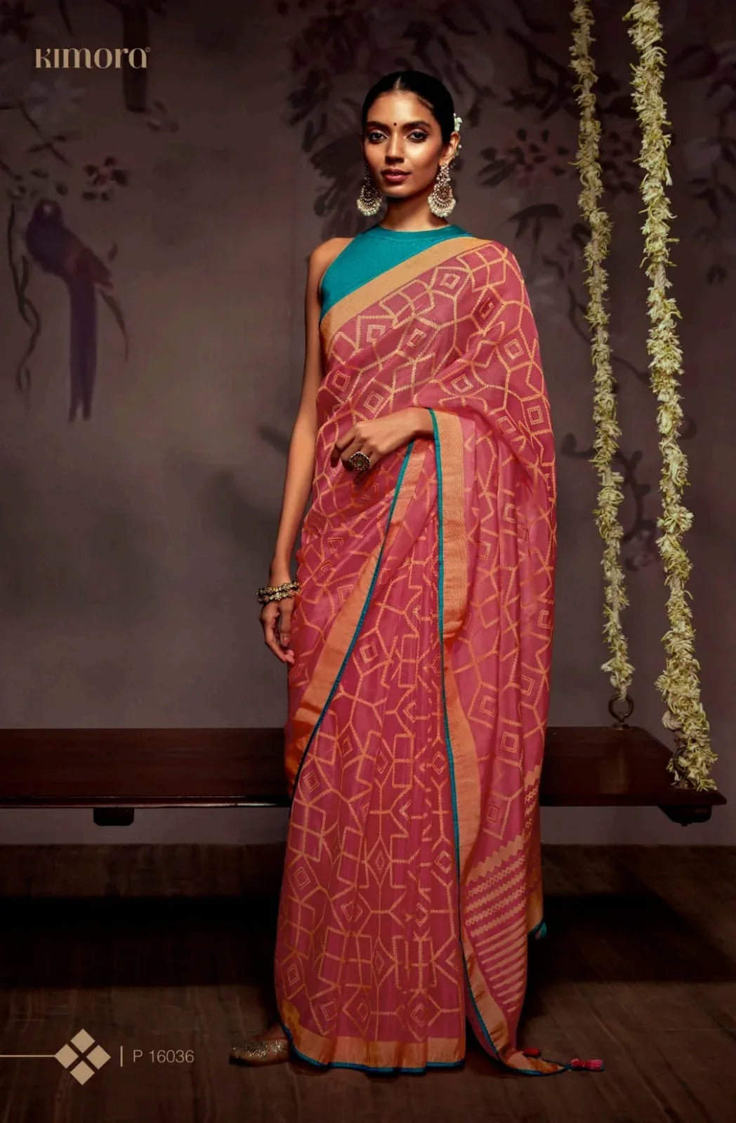 Kimora Radha Soft Brasso With Organza Saree Anant Tex Exports Private Limited