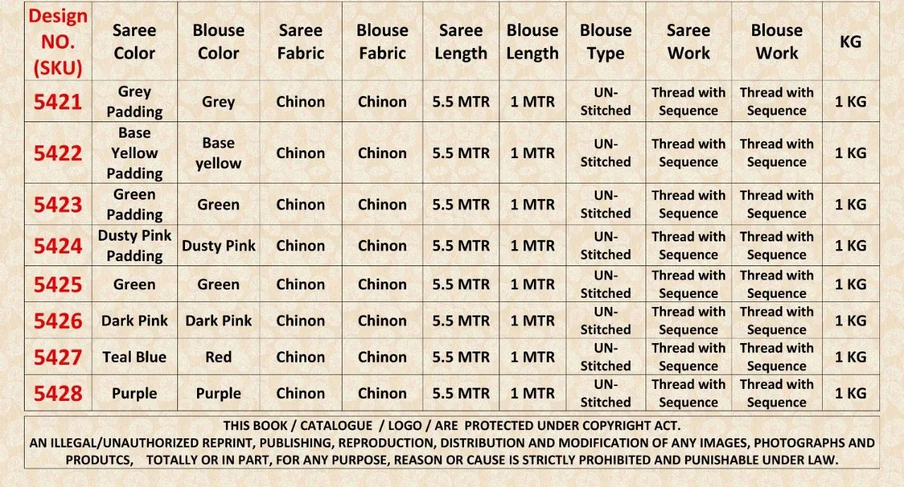 COCKTAIL VOL. 3 EMBROIDERED SAREE Anant Tex Exports Private Limited