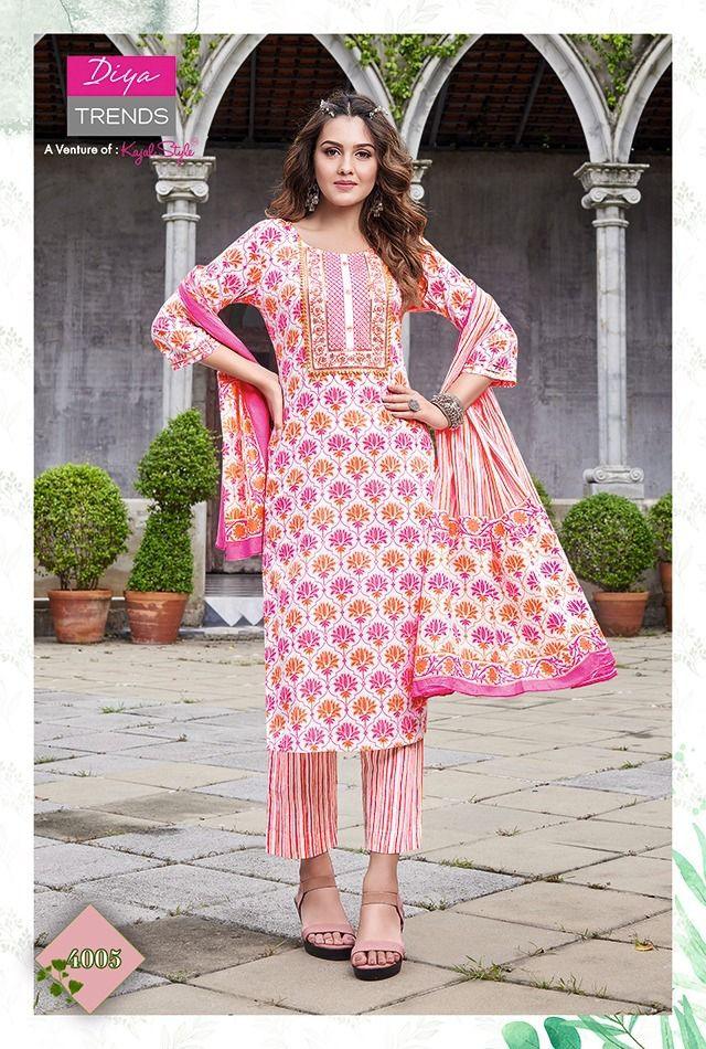 KAJAL ODHANI VOL 4 STRAIGHT KURTI WITH PANT & DUPATTA Anant Tex Exports Private Limited