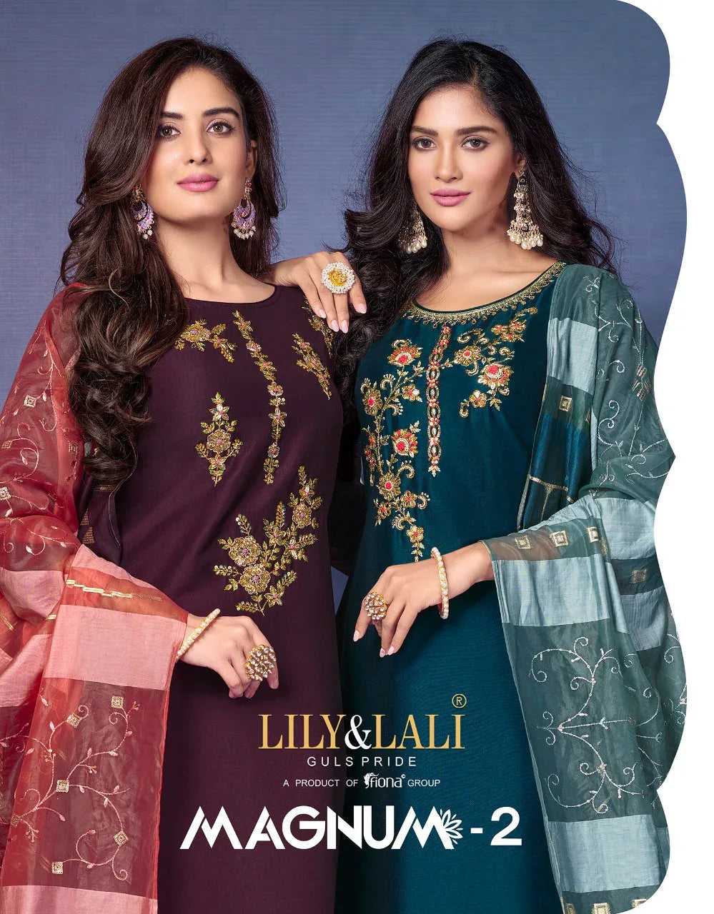 LILY AND LALI MAGNUM VOL 2 BEMBERG KURTI WITH BOTTOM AND DUPATTA Anant Tex Exports Private Limited