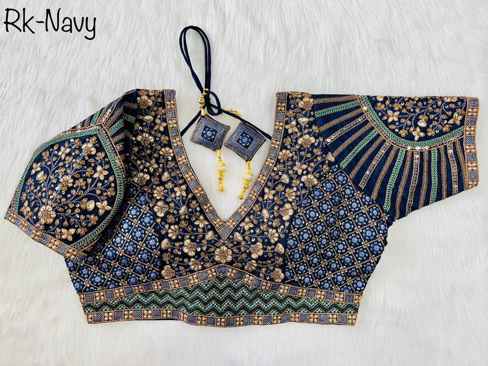 Copper Jari Heavy Embroidery Work Blouse Anant Tex Exports Private Limited
