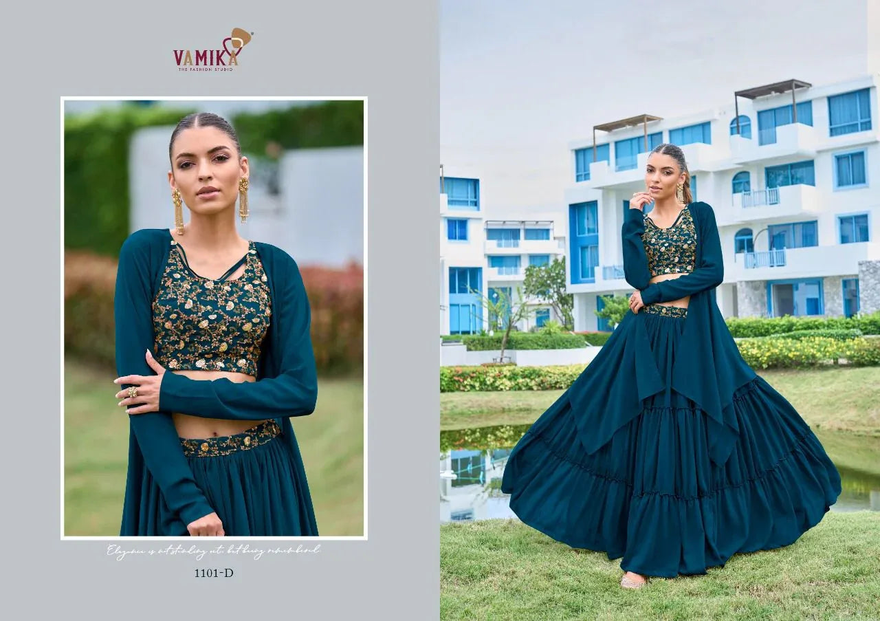 VAMIKA ATTRACTION NEW RANGE OF LEHNGA CHOLI WITH KOTI COLLECTION Anant Tex Exports Private Limited