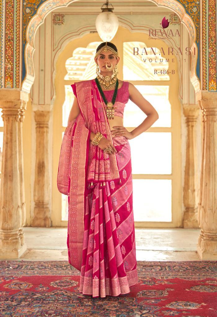 REWAA BANARASI VOL-01 SMOOTH SILK WITH FOIL PRINT SAREE Anant Tex Exports Private Limited