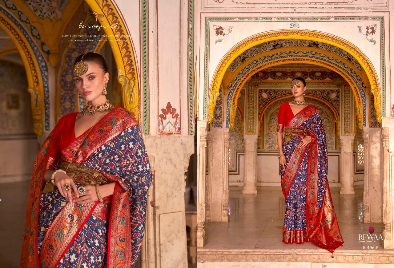 REWAA PATOLA PATHANI SMOOTH SILK WITH PATOLA PRINT SAREE Anant Tex Exports Private Limited