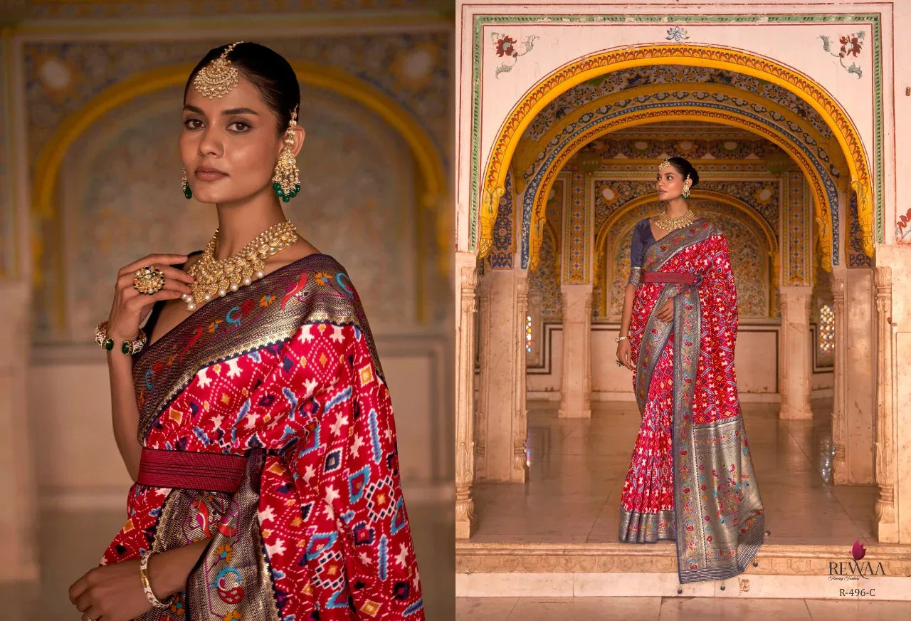 REWAA PATOLA PATHANI SMOOTH SILK WITH PATOLA PRINT SAREE Anant Tex Exports Private Limited