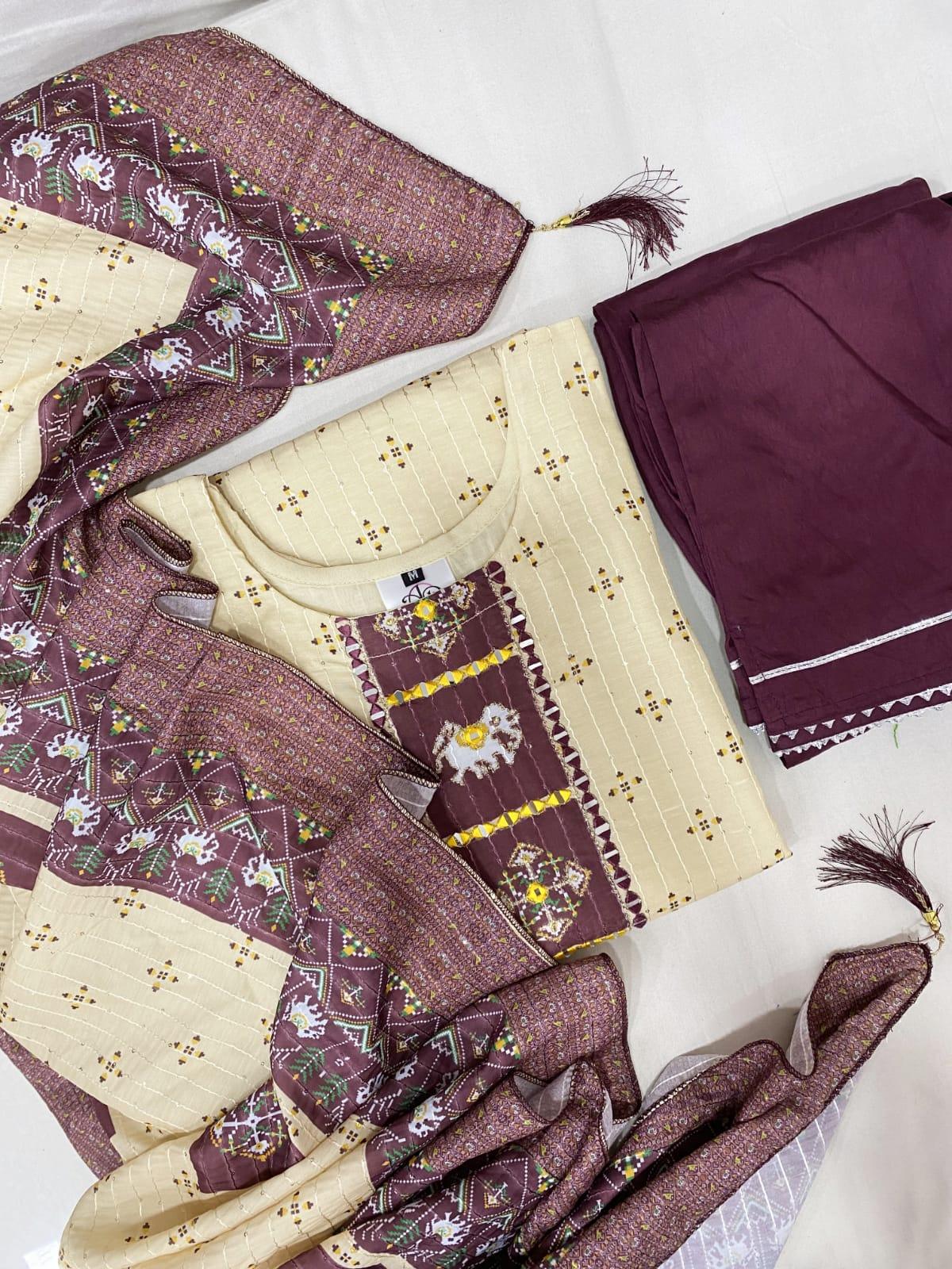 MUSLIN WITH SEQUENCE KURTI AND PANT Anant Tex Exports Private Limited