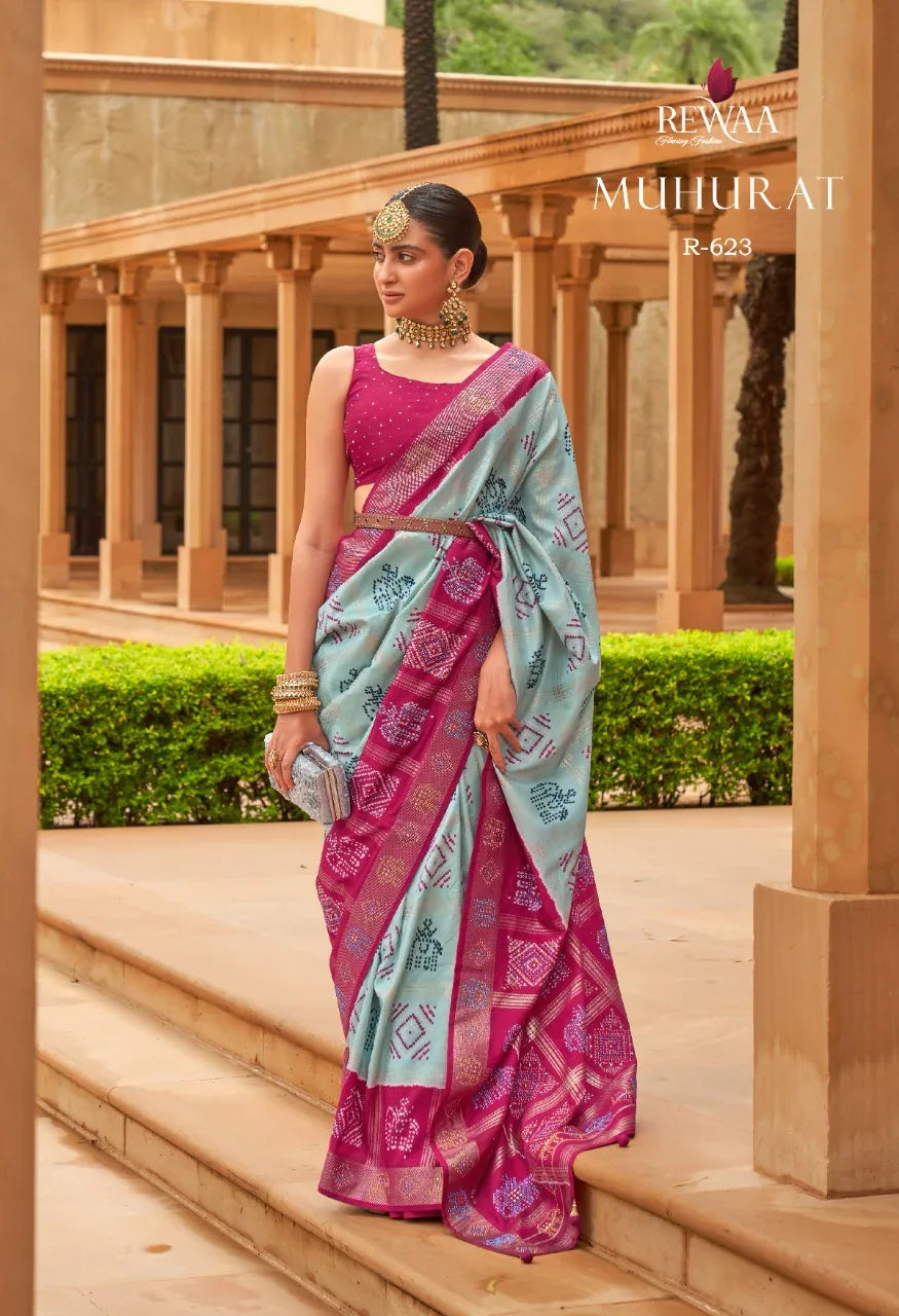Rewaa Muhurat Pure Silk Designer Patola Saree Anant Tex Exports Private Limited
