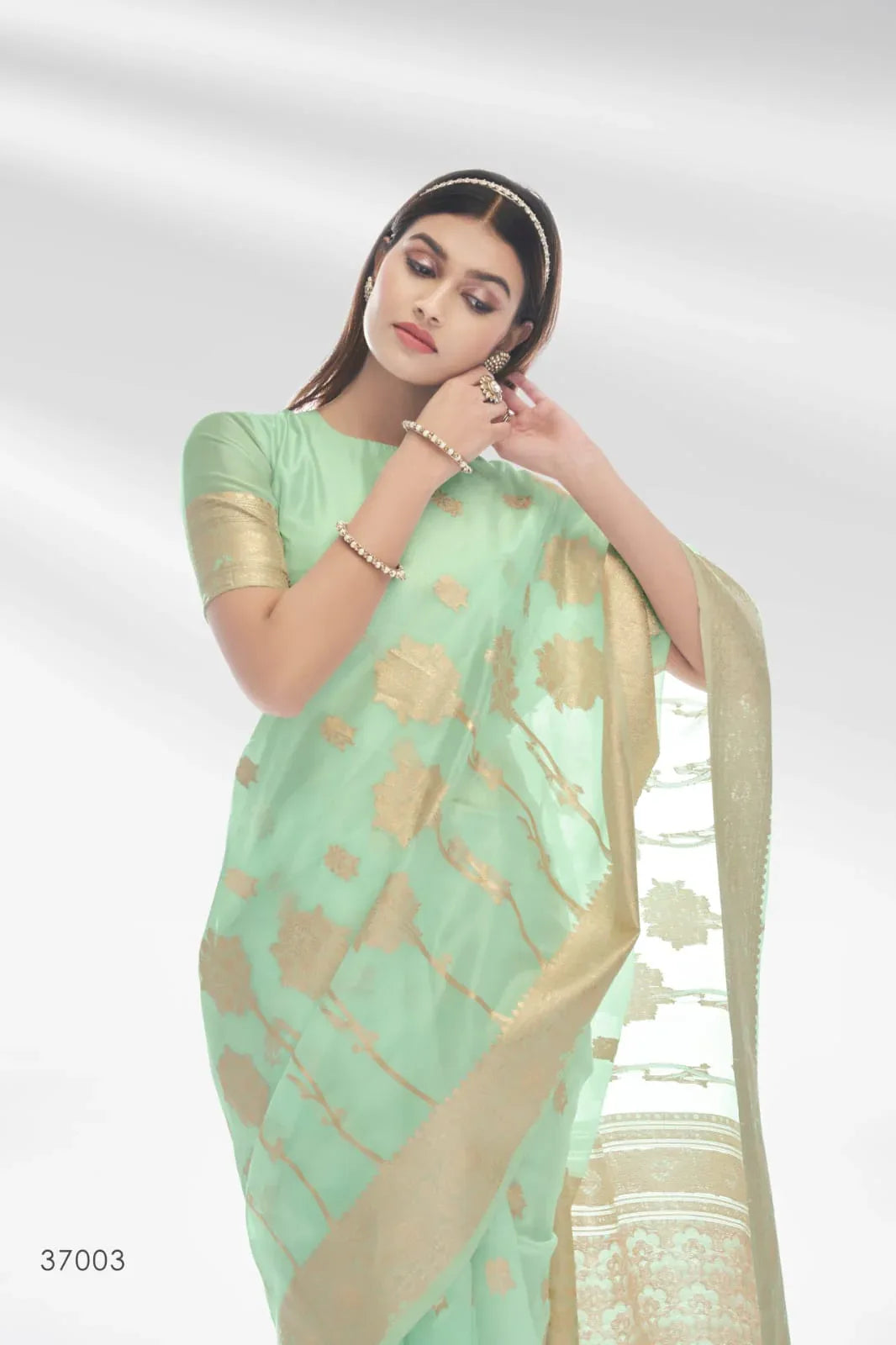 RajPath Abudhai Pure Organza with an amazing Shiny Banarasi Zari Saree Anant Tex Exports Private Limited