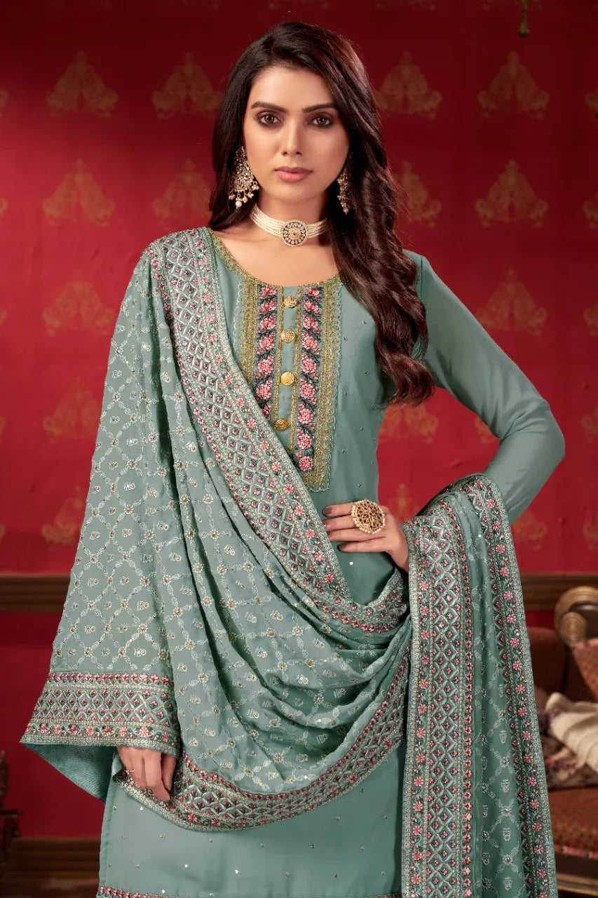 ZEEYA-ERINA D.NO 1401 To1403 FAUX GEORGETTE SUIT Anant Tex Exports Private Limited