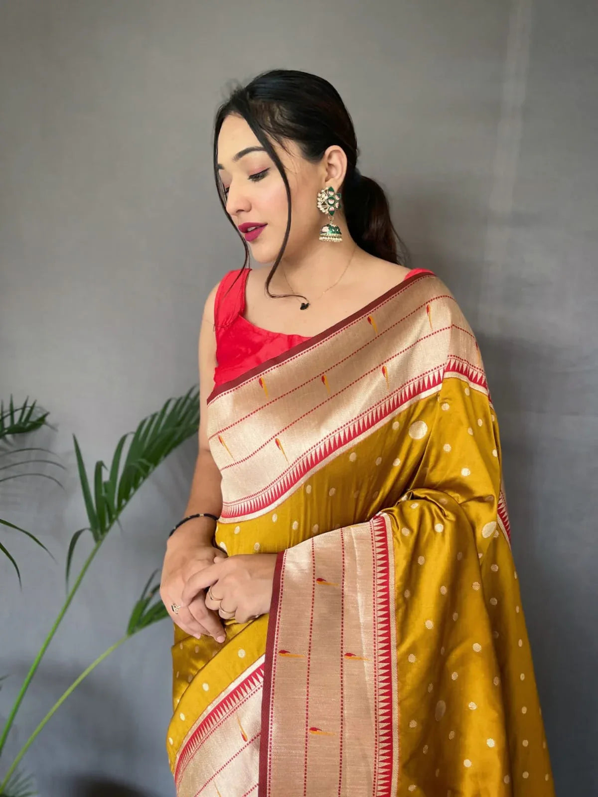 POLKA PAITHANI PURE PAITHANI SILK SAREE Anant Tex Exports Private Limited