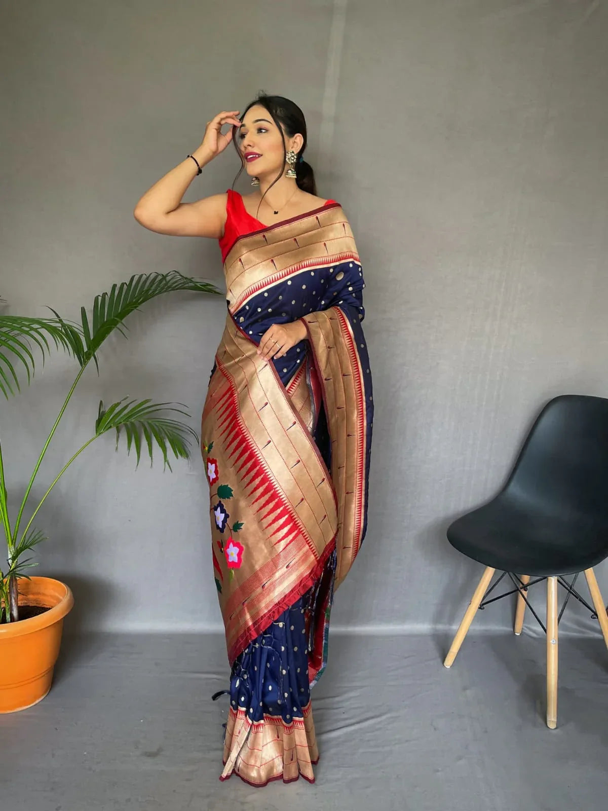 POLKA PAITHANI PURE PAITHANI SILK SAREE Anant Tex Exports Private Limited