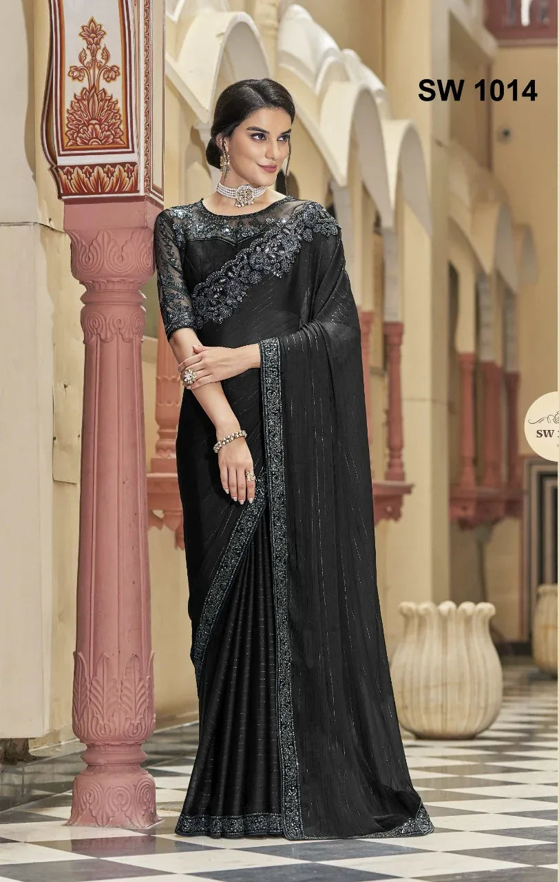 Tfh Soft Satin Silk Saree Anant Tex Exports Private Limited