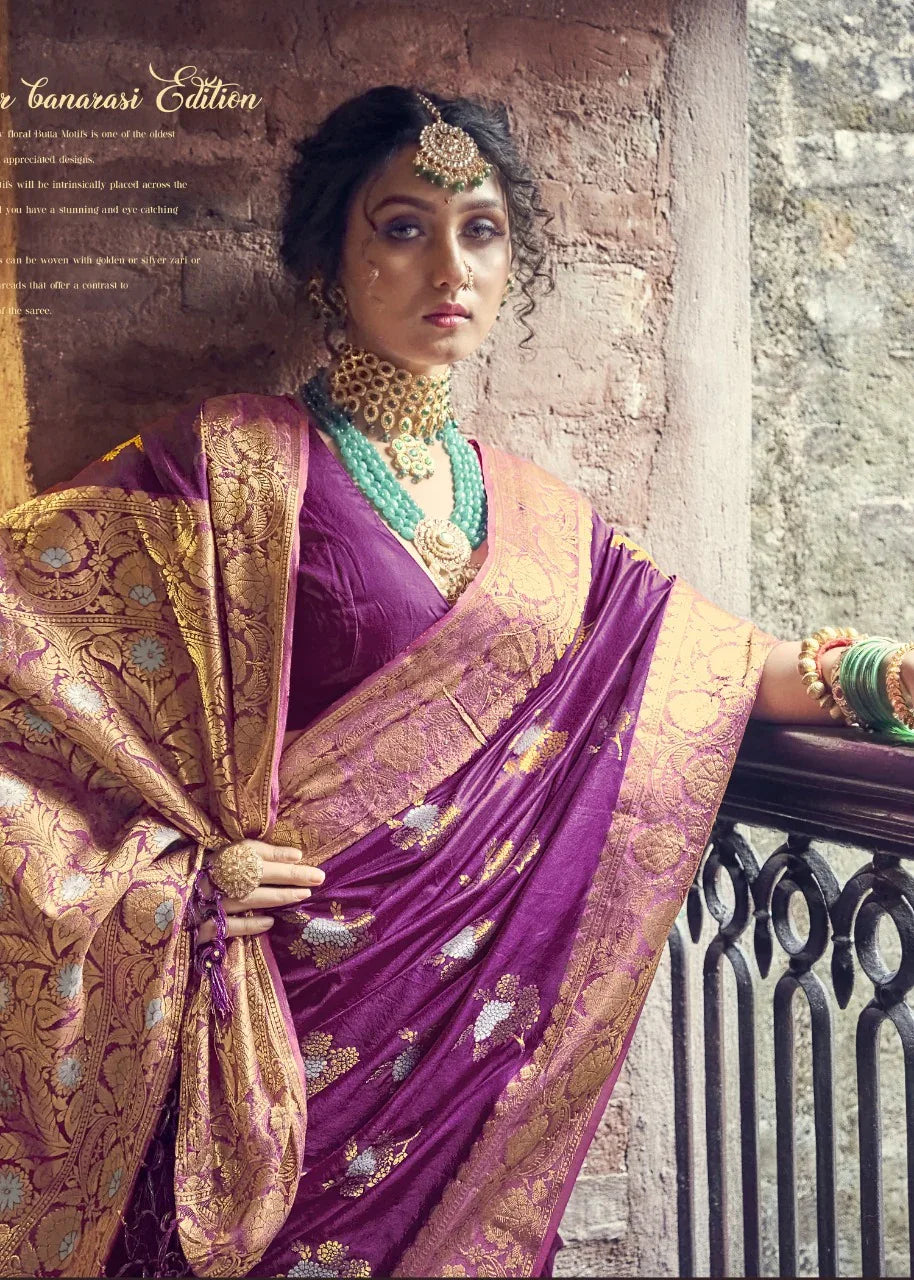 MANISHA BANARASI SILK FESTIVE WEAR SAREE Anant Tex Exports Private Limited