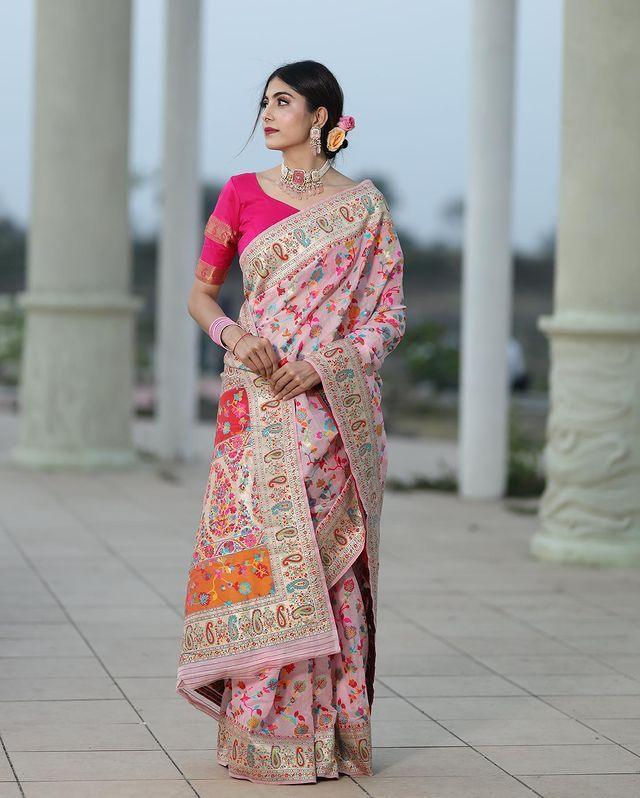 KASHMIRI WEAVING PURE ZARI SAREE Anant Tex Exports Private Limited