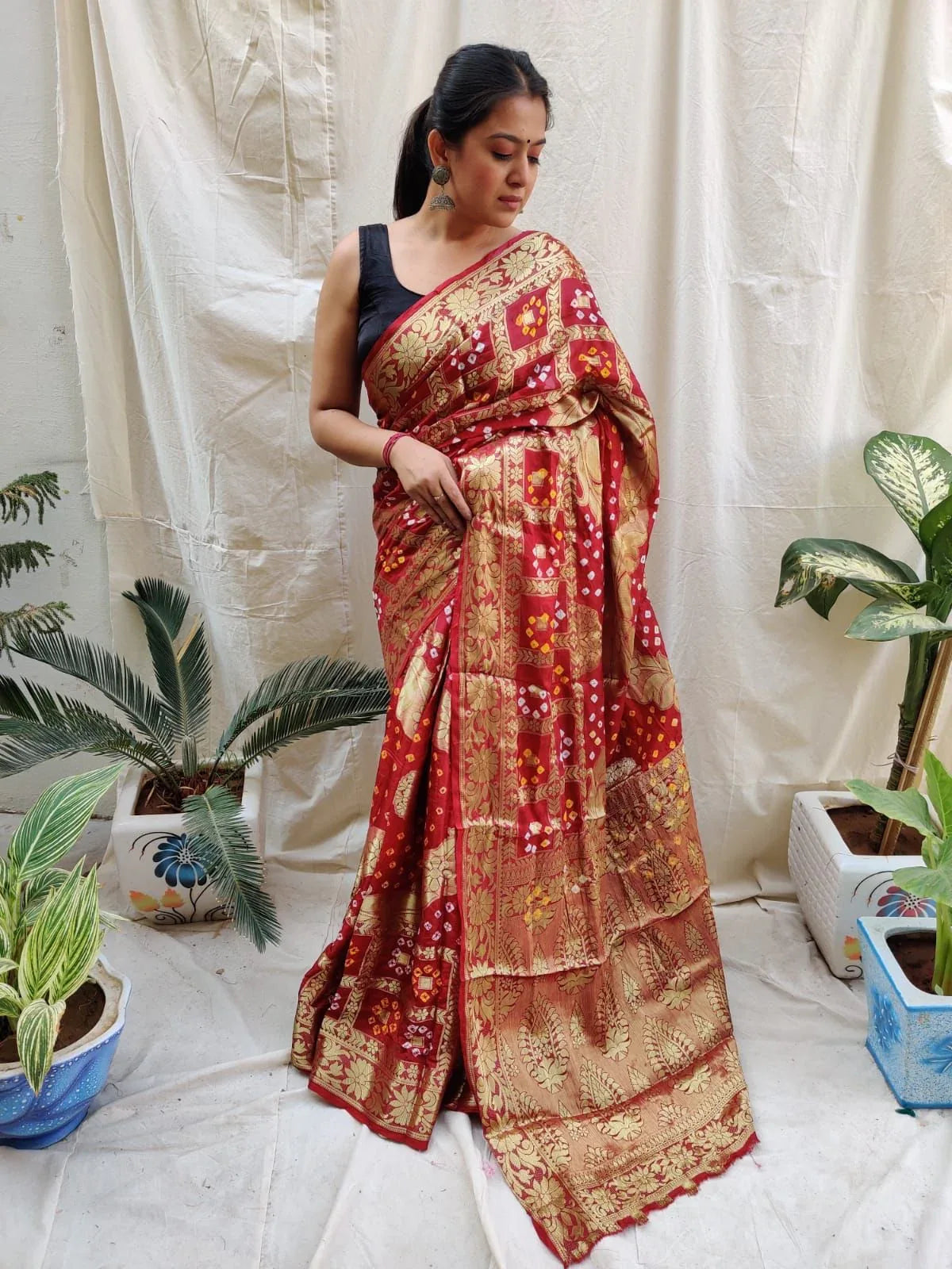 ZIGZAG JAIPURI SILK SAREE Anant Tex Exports Private Limited