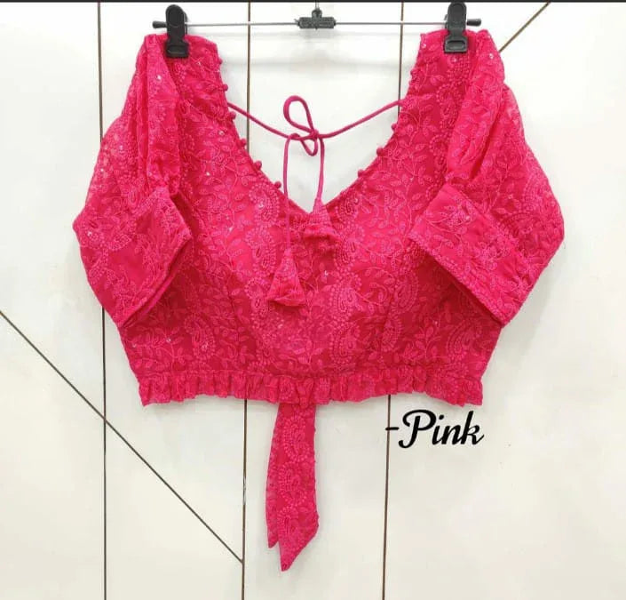 Party Wear Chikankari Blouse Anant Tex Exports Private Limited