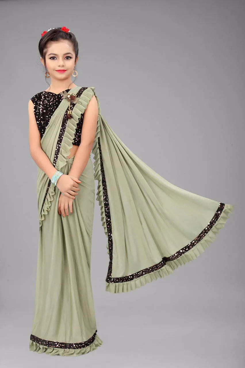 Kids Ready To Wear Fully Readymade Saree Anant Tex Exports Private Limited