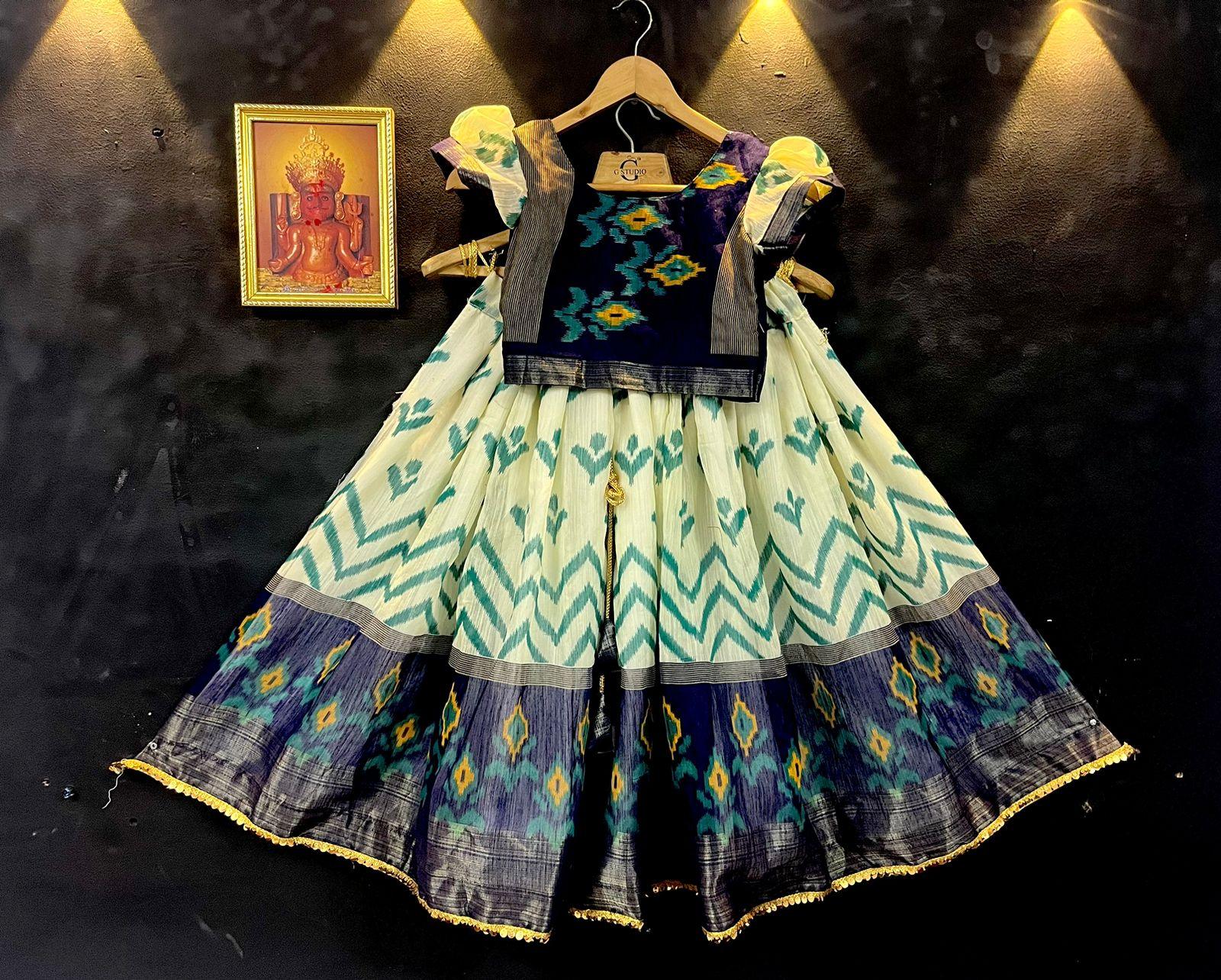 ZIGZAG SLUB DESIGNER KIDS LEHENGA Anant Tex Exports Private Limited