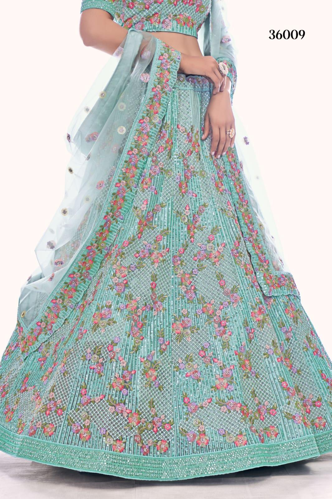 POSHAK VOL 4 DESIGNER LEHENGA D.NO 36009 Anant Tex Exports Private Limited