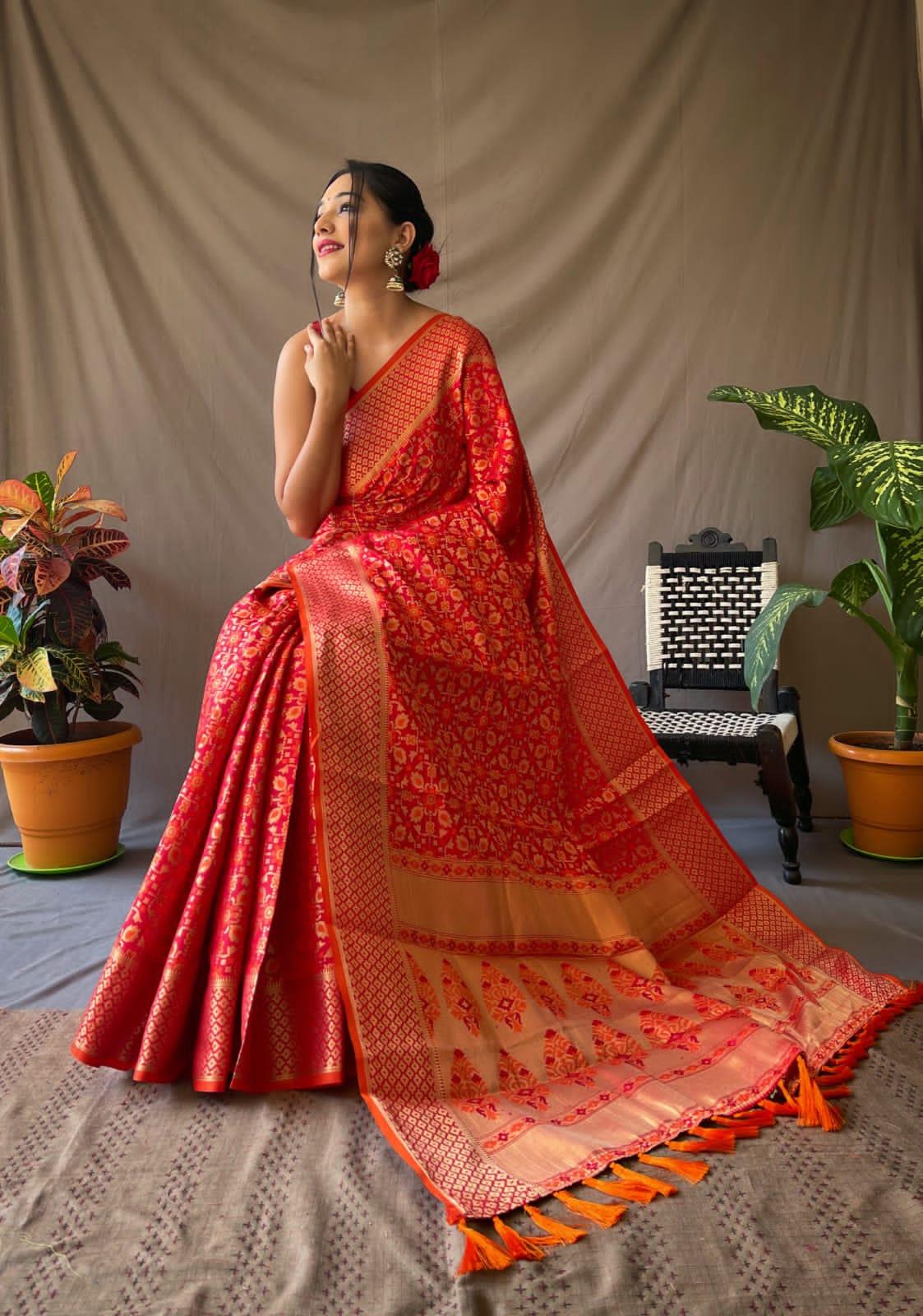 PARTY WEAR PURE PATOLA SILK SAREE Anant Tex Exports Private Limited