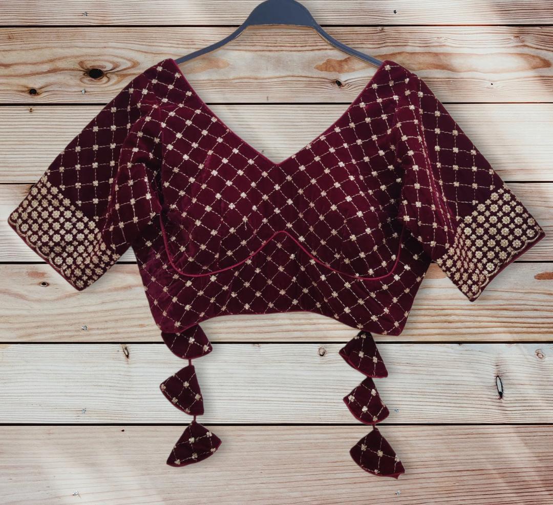 PARTY WEAR VELVET 9 BLOUSE Anant Tex Exports Private Limited
