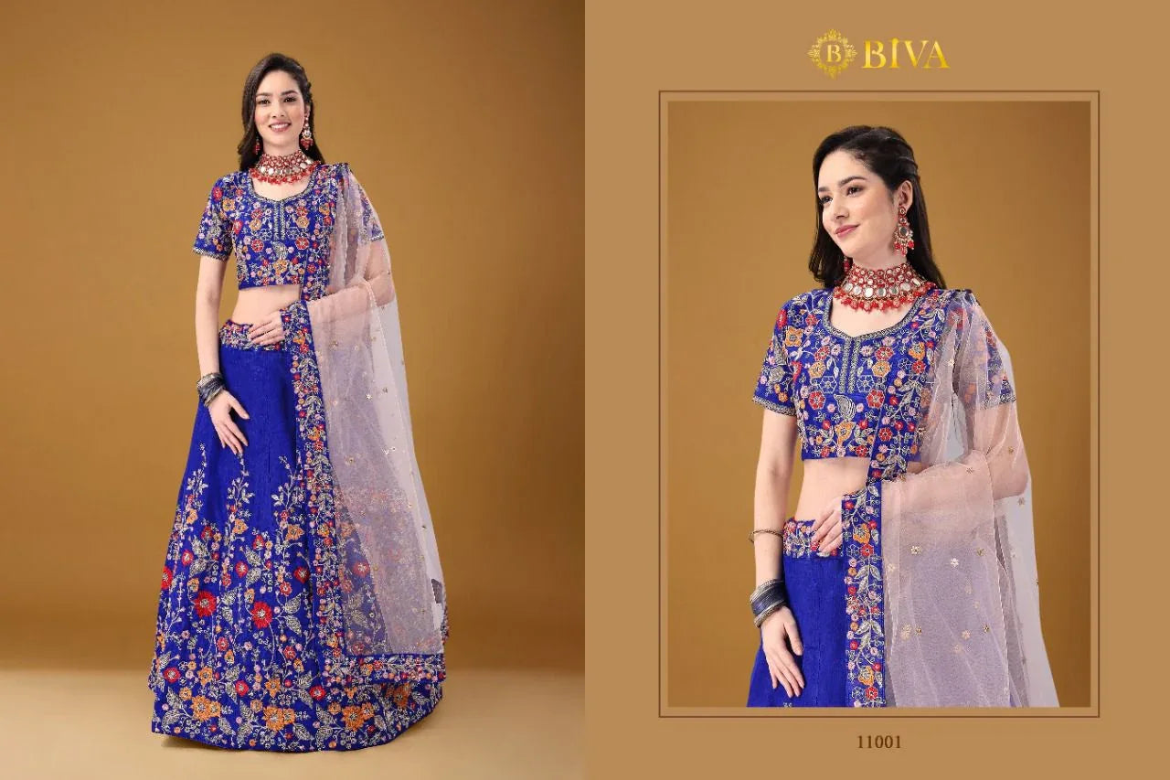 BIVA-MONALISAA VOL-1 11001 TO 11007 SERIES LEHENGA Anant Tex Exports Private Limited