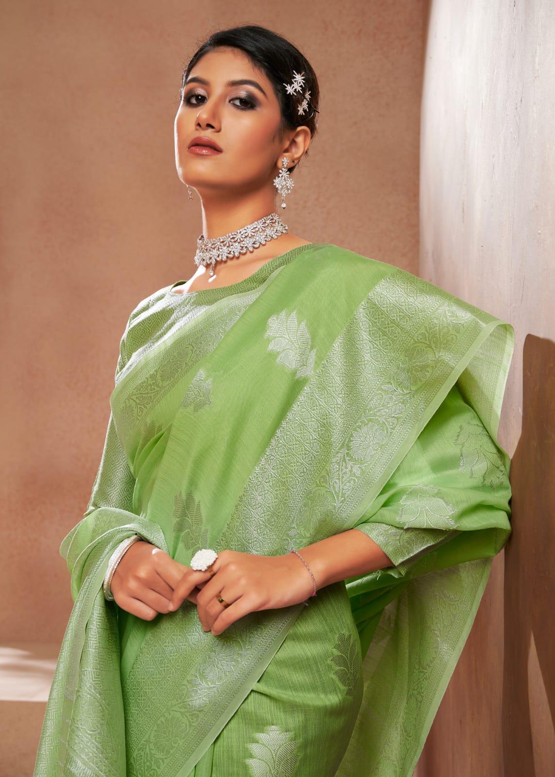 Wonderful Pastel Color-Range Avaloki Silk Saree Anant Tex Exports Private Limited