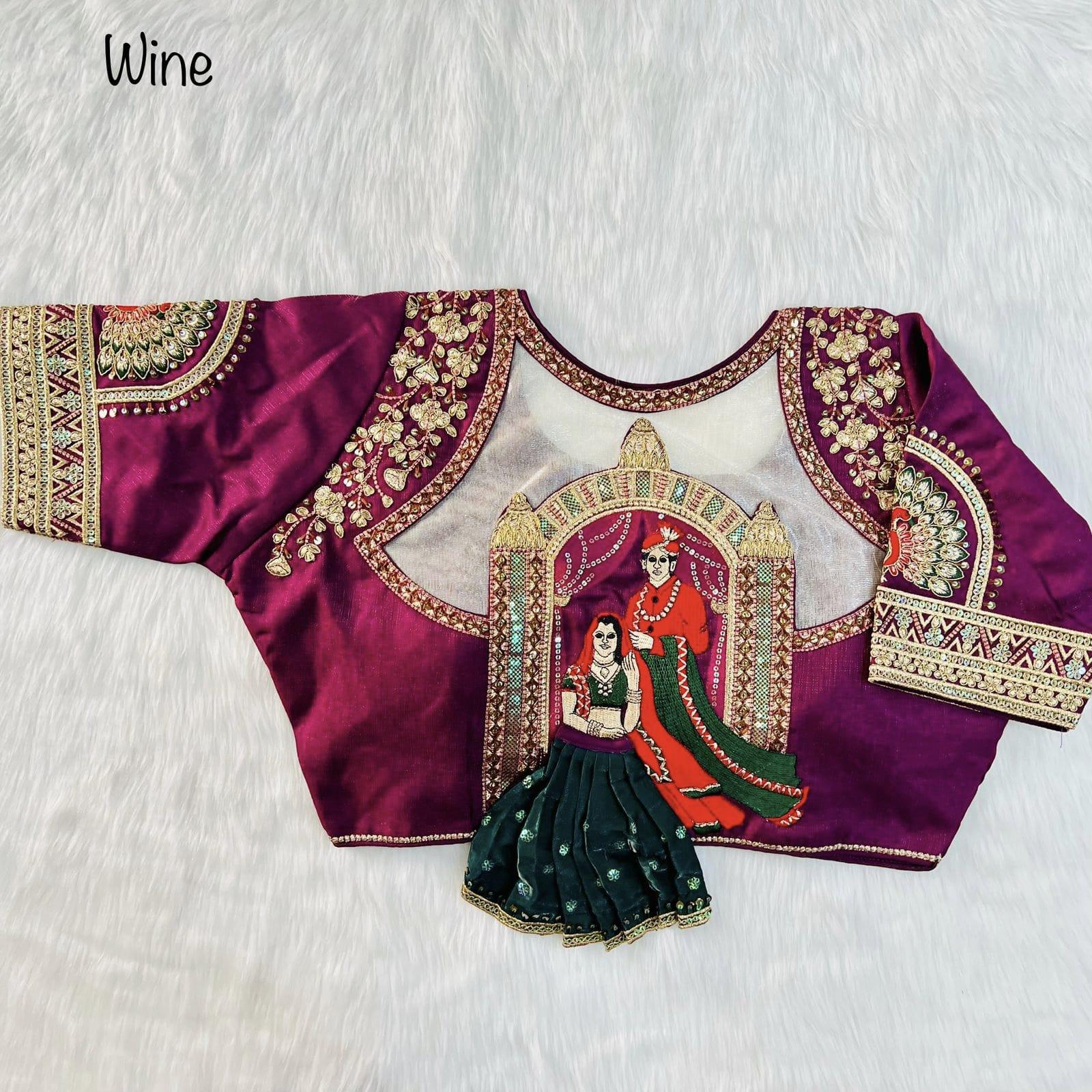 Divya Heavy Embroidery Bridal Work Blouse - Anant Tex Exports Private Limited
