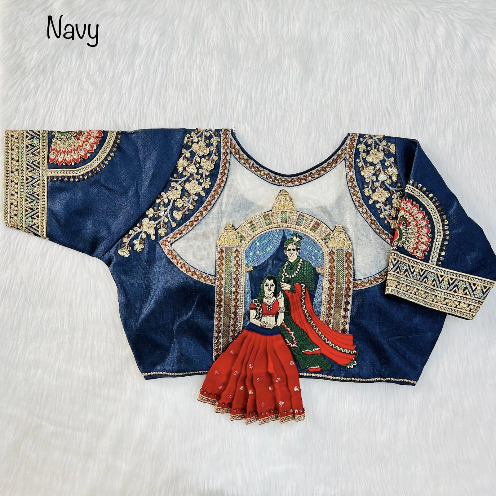 Divya Heavy Embroidery Bridal Work Blouse - Anant Tex Exports Private Limited