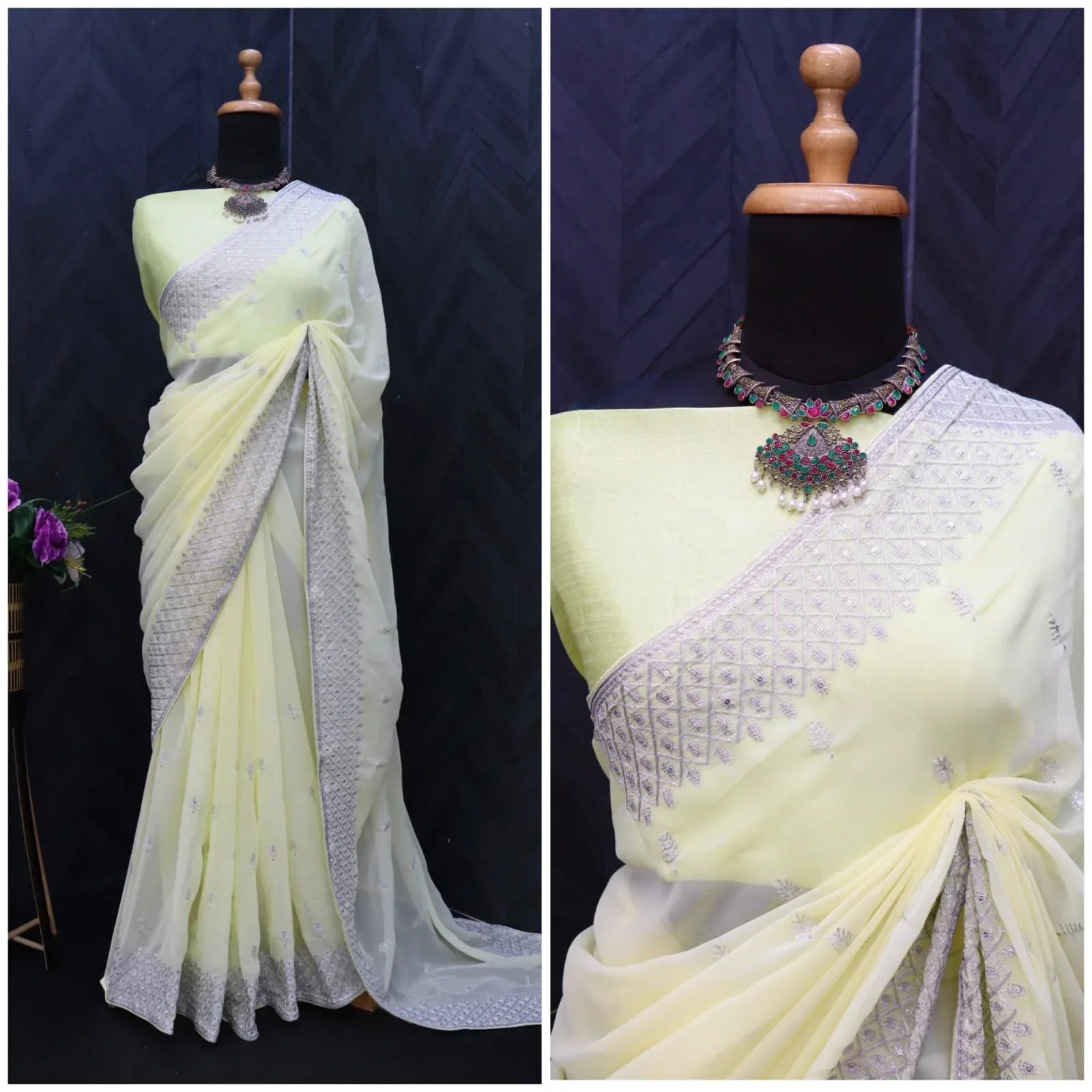 PARTY WEAR FANCY GEORGETTE SAREE Anant Tex Exports Private Limited