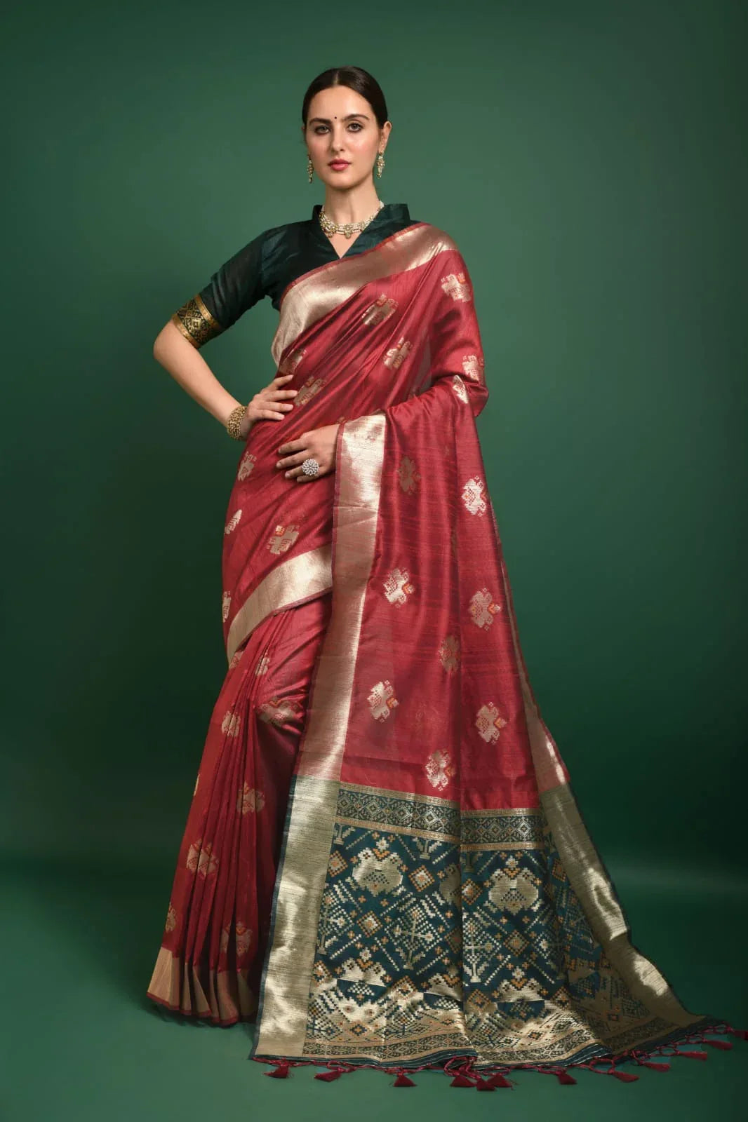 Party Wear Patola Weaving Saree Anant Tex Exports Private Limited