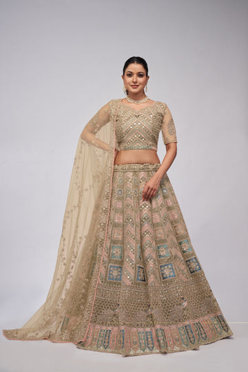 Buy Trendy Gold Lehenga Choli Online in India | Anant Exports