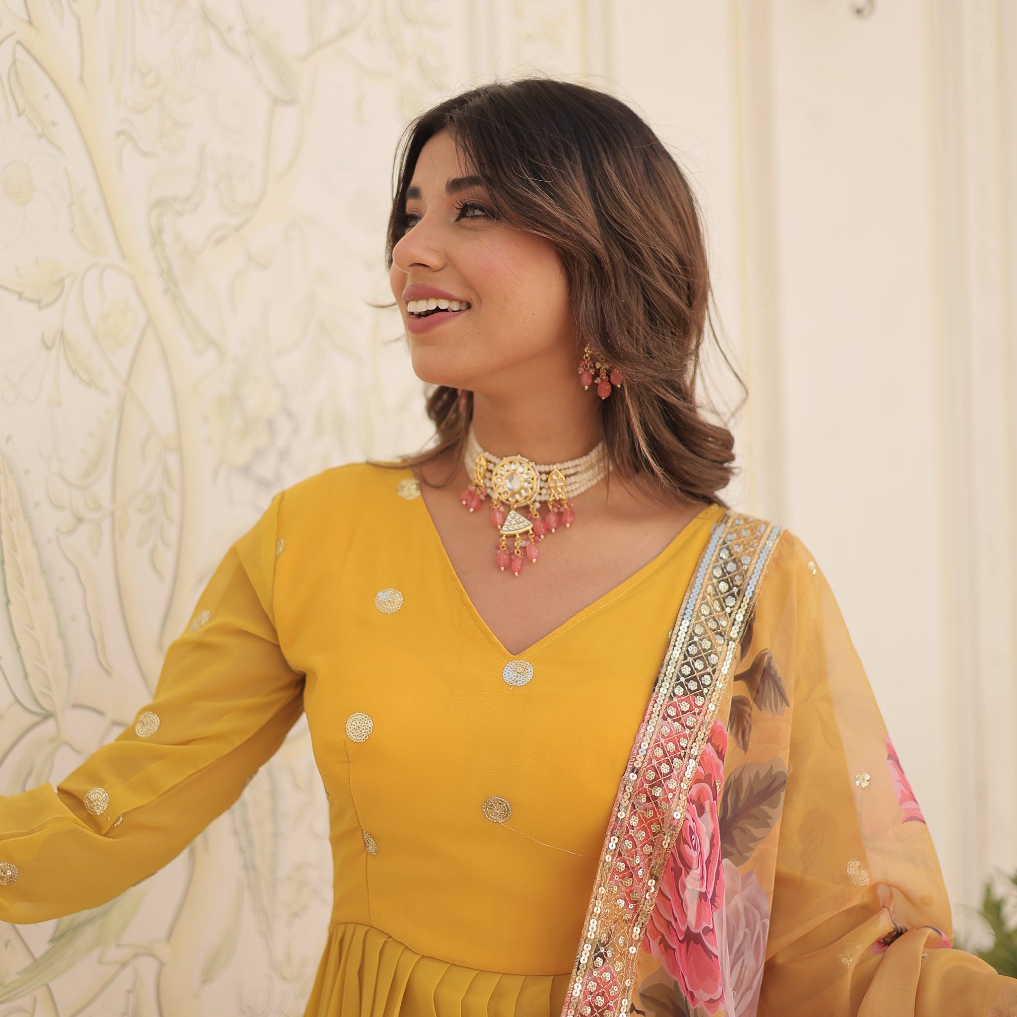 Stylish Yellow Salwar Suit with Intricate Embroidery