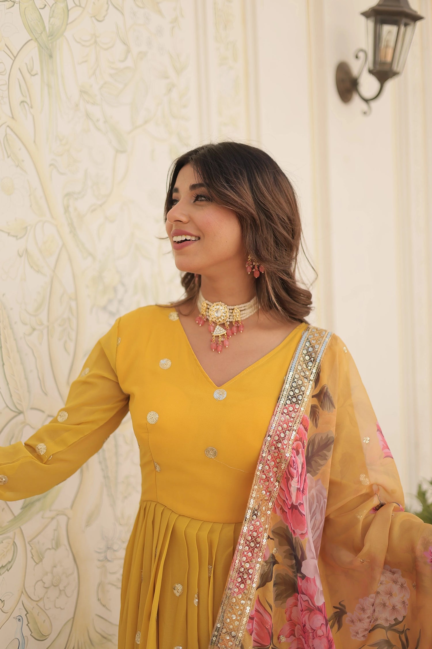 Stylish Yellow Salwar Suit with Intricate Embroidery
