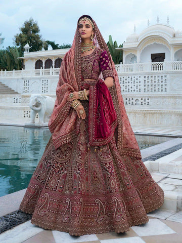 Maroon Color Lehenga
