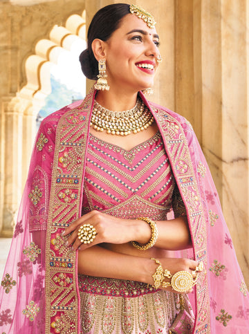 Buy Latest Pink Color Lehenga Cholis Online