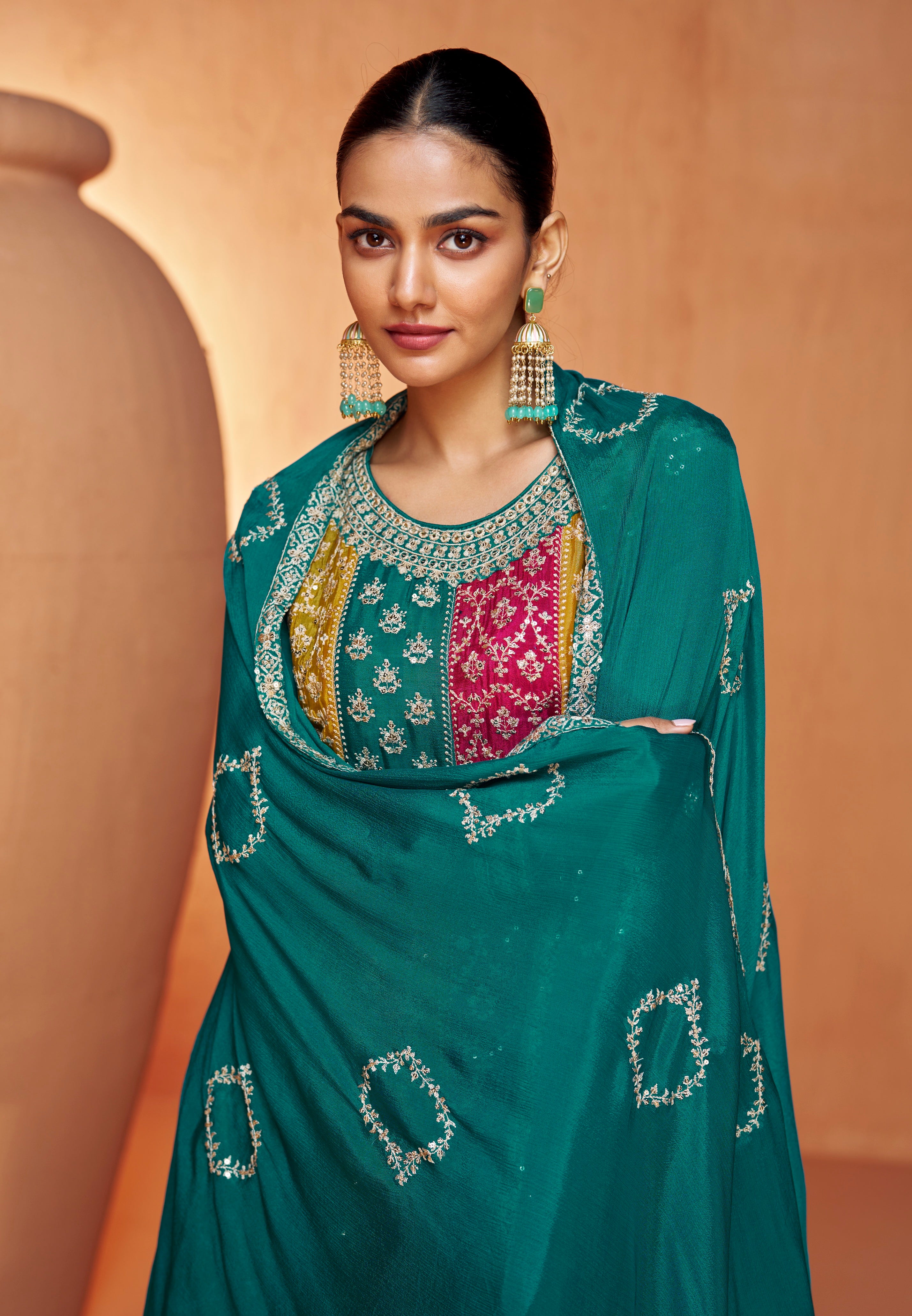 Beautiful Designer Wedding Wear Latest Anarkali Style Salwar Suit