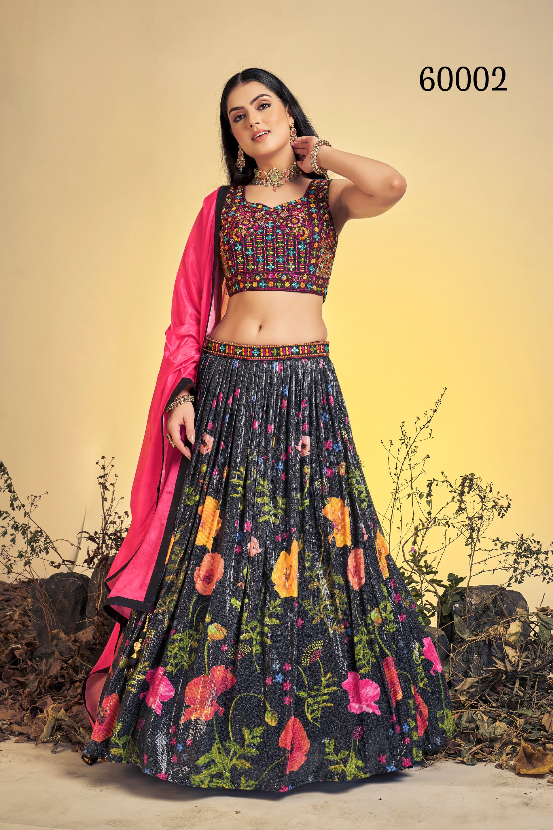 Floral Vol 7 Designer Occasion Wear Lehenga D.No 60002 - Anant Tex Exports Private Limited