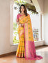 Yellow Organza Zari Woven Patola Organza Saree Organza Saree Anant Tex Exports Pvt.Ltd..