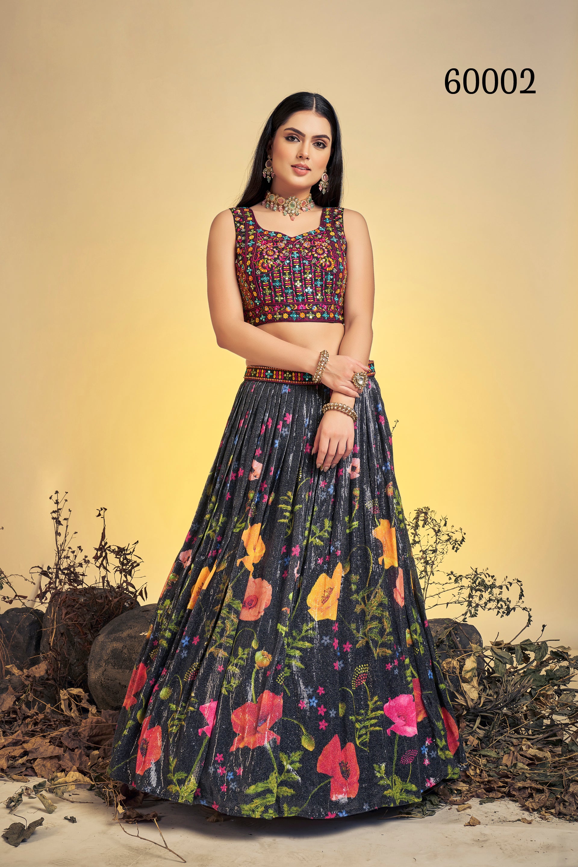 Floral Vol 7 Designer Occasion Wear Lehenga D.No 60002 - Anant Tex Exports Private Limited