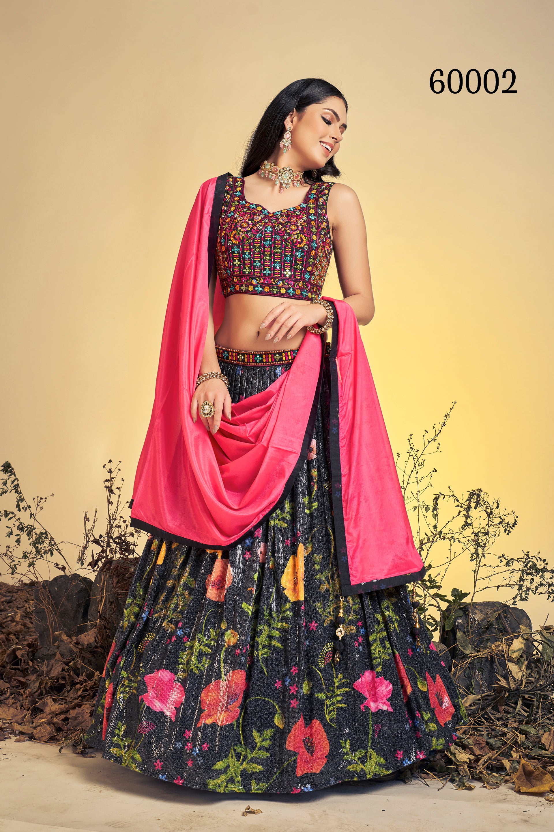 Floral Vol 7 Designer Occasion Wear Lehenga D.No 60002 - Anant Tex Exports Private Limited