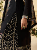 Indian wedding wear black sharara outfit

